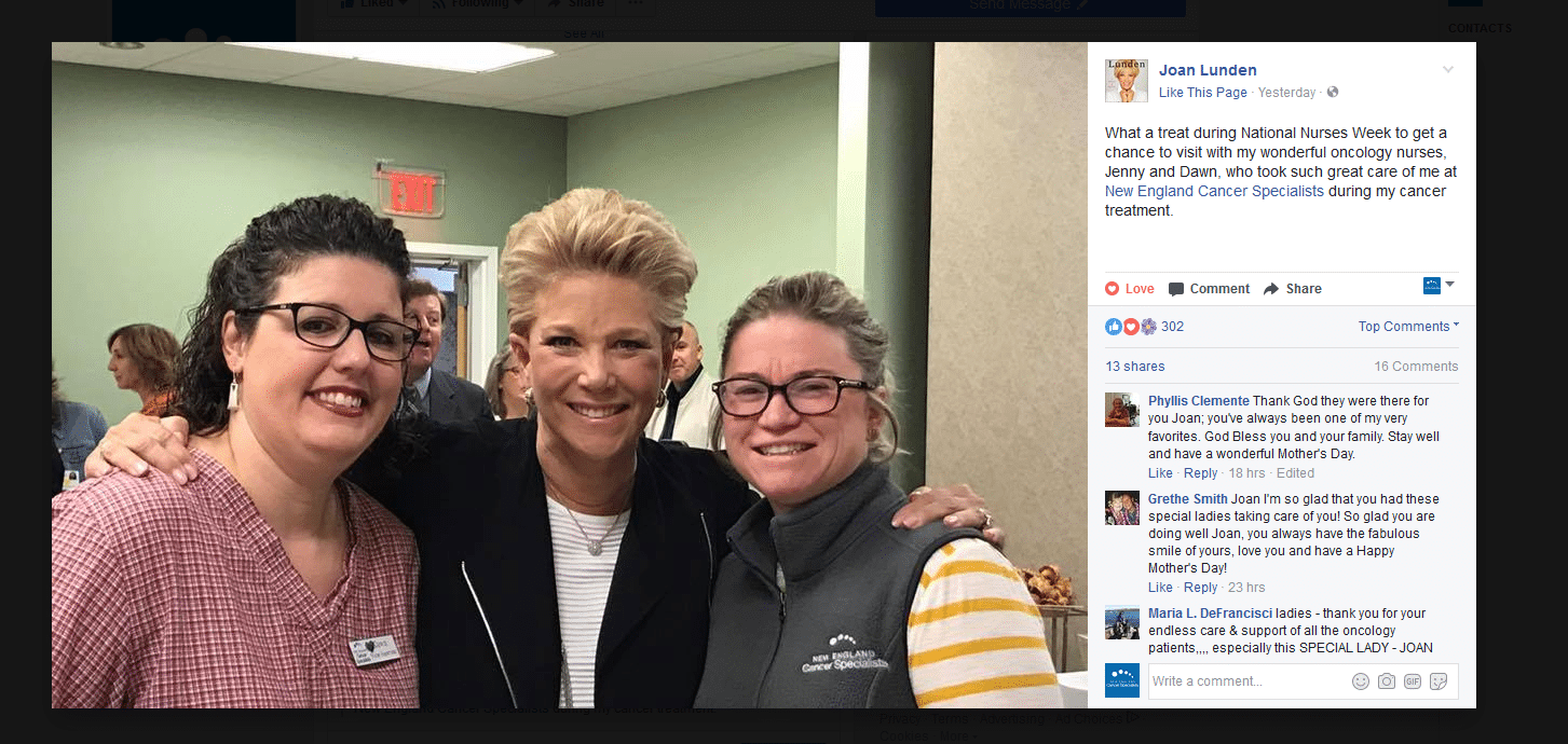 Joan Lunden and NECS nurses